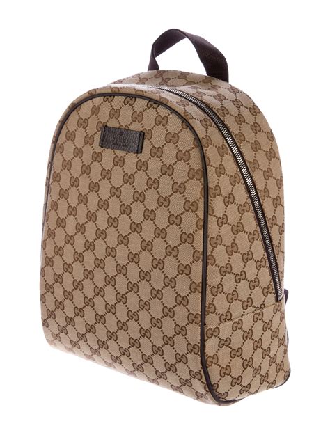 gucci gg canvas backpack.